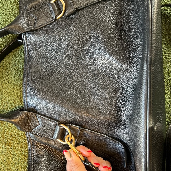 Marc Jacobs  “Anchor Bag” Black Leather Tote Crossbody Bag - Picture 3 of 10